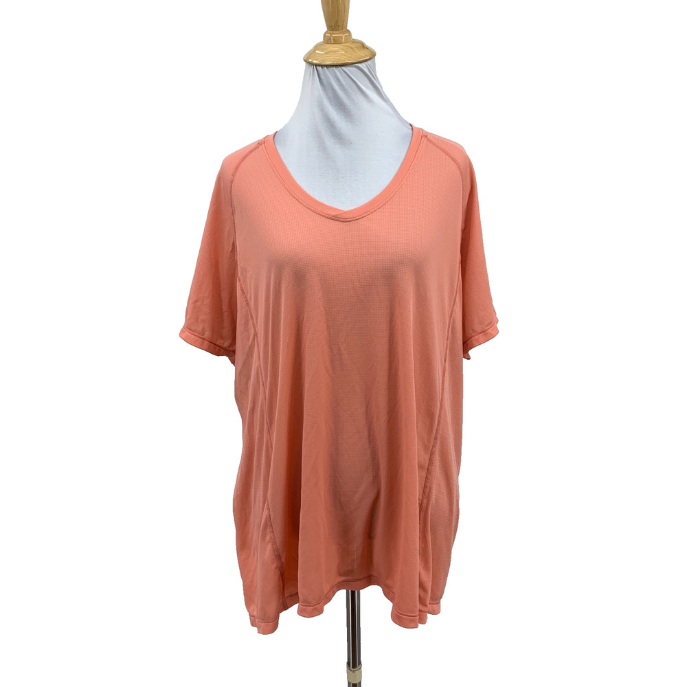 Outdoor Research T Shirt Womens 1X Plus Salmon Echo Short Sleeve Lightweight